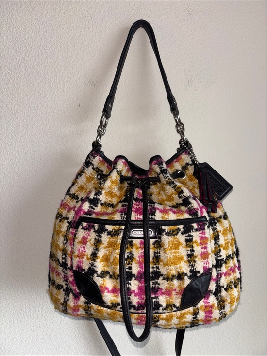 Coach Handbags - Coach Tweed Bucket Bag